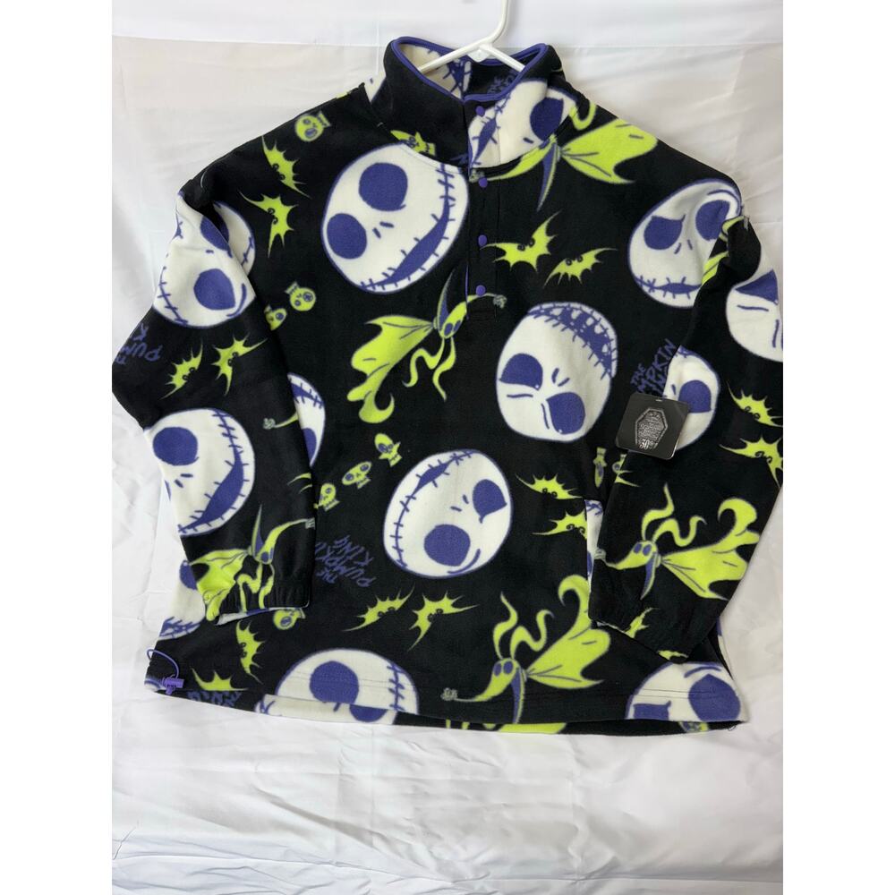 Disney The Nightmare Before Christmas Jack Unisex‎ Large Pullover Black Fleece
